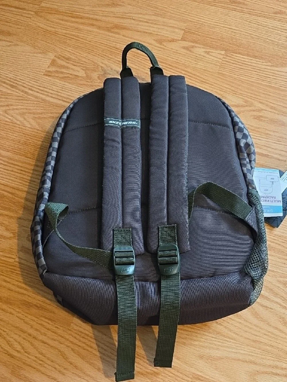 Skechers Gray and Olive Checkerboard Men's Backpack